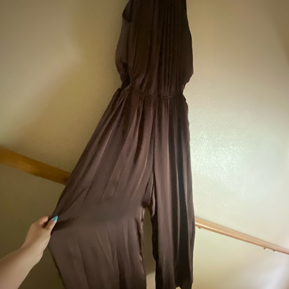 Taylor Chocolate Brown Wide-Leg Jumpsuit